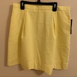 Lauren James Yellow Seersucker Skirt size L